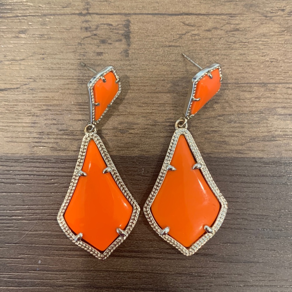 Orange Kendra Scott earrings